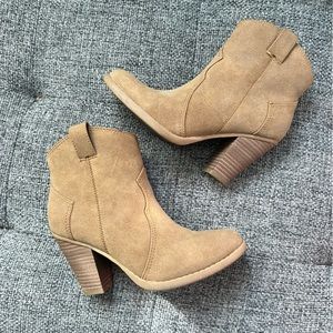 Size 6 Faux Suede Ankle Booties